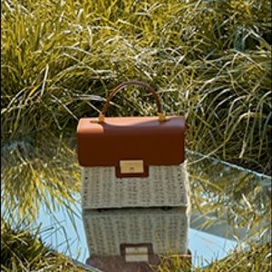 Carlyn Madison Rattan bag